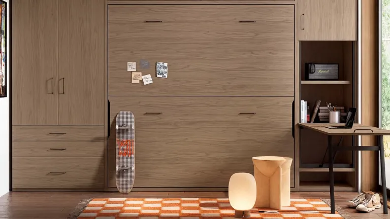 Lit escamotable superposé avec fonction inclinaison