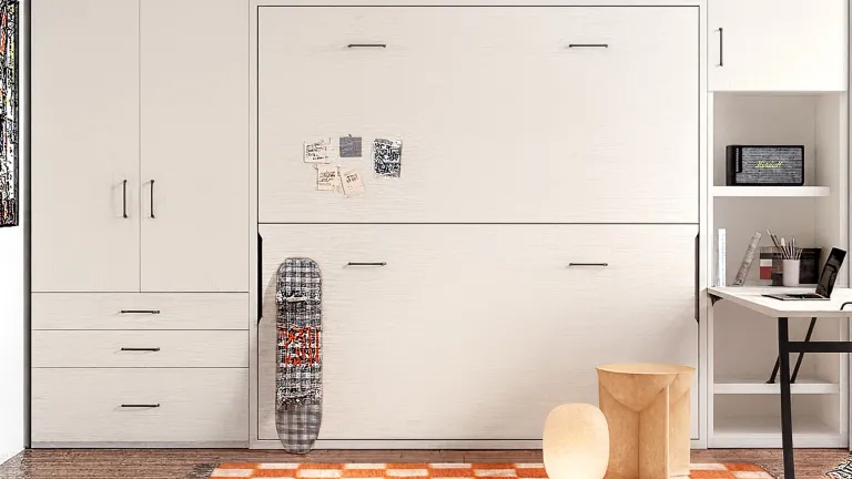 Lit escamotable superposé avec fonction inclinaison