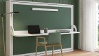 Lit escamotable horizontal avec bureau intégré fonctionnel