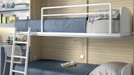 Lit superposé escamotable haut de gamme avec système de sécurité de retenue de porte