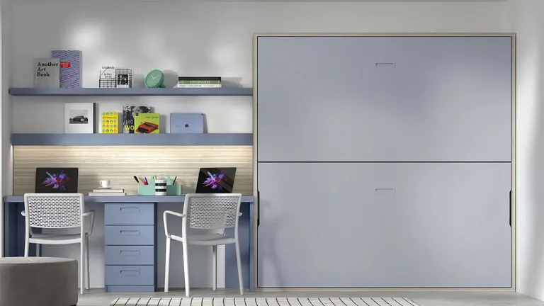 Lit superposé escamotable haut de gamme avec système de sécurité de retenue de porte