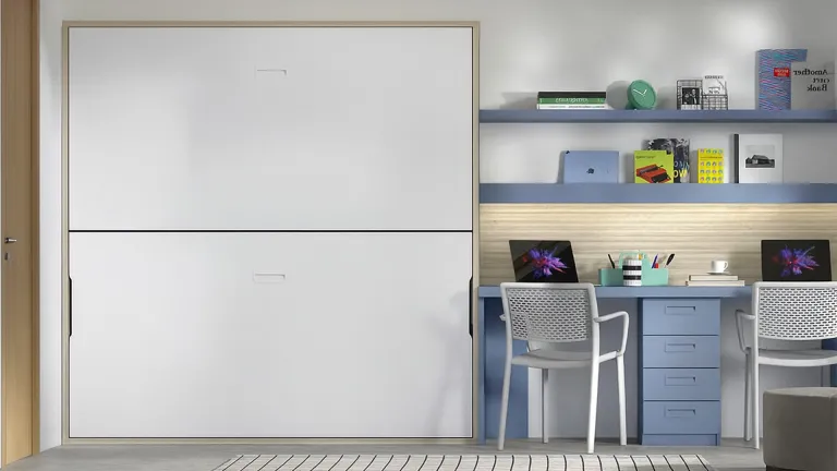 Lit superposé escamotable haut de gamme avec système de sécurité de retenue de porte