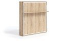 Lit escamotable vertical avec tablette décorative synchronisable