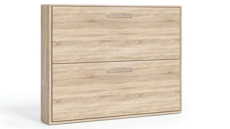 Lit escamotable superposé profondeur 45 cm avec étagères