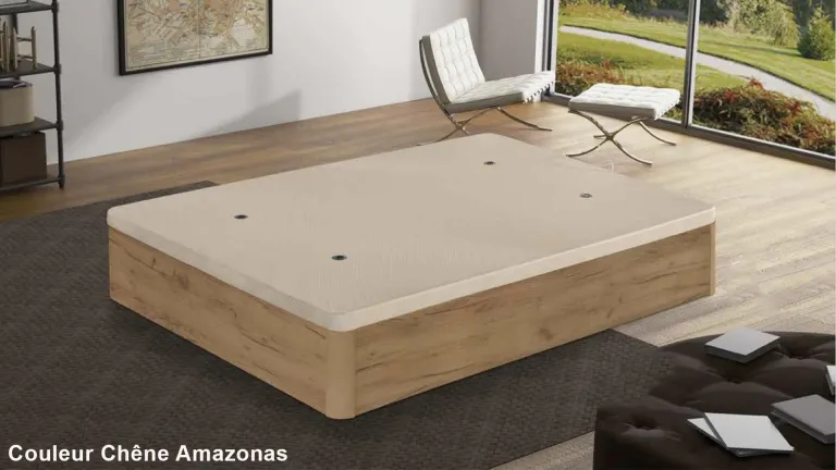 Lit coffre en bois avec ouverture latérale à un prix avantageux