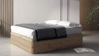 Lit coffre en bois avec moteur électrique intégré