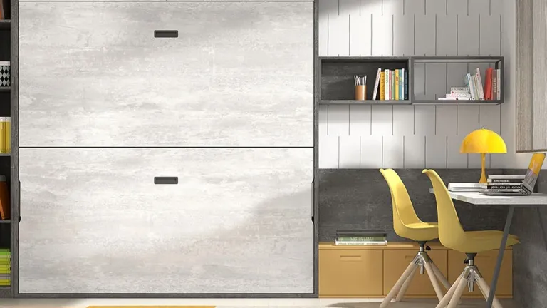 Lit superposé escamotable haut de gamme avec système de sécurité de retenue de porte