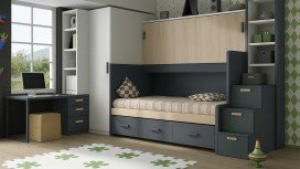 lit escamotable autoportant 3 couchages CYPRIEN