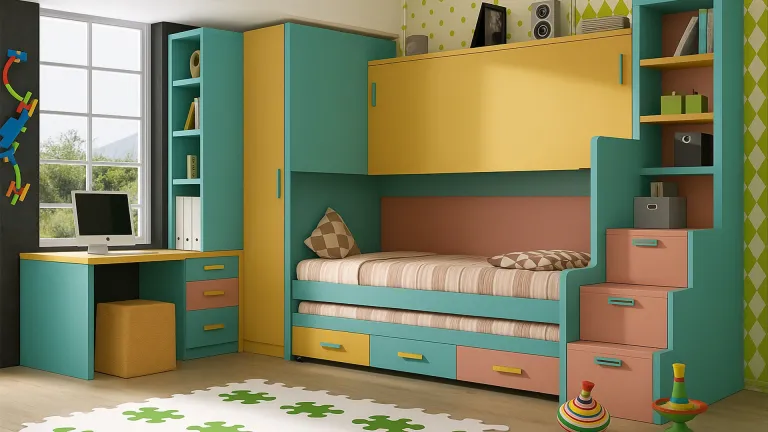 Lit escamotable gigogne pour 3 couchages très confortables