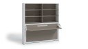 lit escamotable armoire horizontal avec bureau et rangement