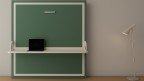 Lit escamotable vertical avec bureau intégré fonctionnel