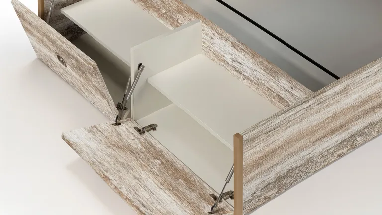 Lit coffre en bois avec abattants en façade | Boconfort