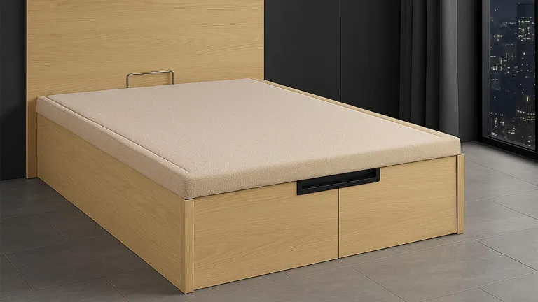 Lit coffre en bois avec 2 grands tiroirs - Boconfort