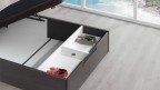Lit coffre en bois avec 2 grands tiroirs | Boconfort