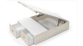 Lit coffre bois 2 tiroirs garanti 10 ans | Boconfort