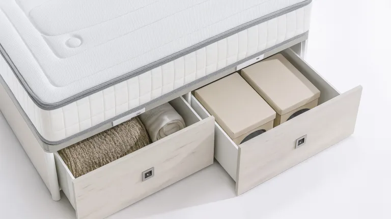 Lit coffre bois 2 tiroirs garanti 10 ans | Boconfort