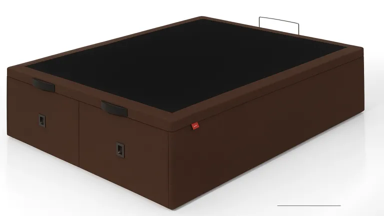 Lit coffre tissu 2 abattants garanti 10 ans - Boconfort