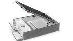 Lit coffre tissu 2 abattants garanti 10 ans - Boconfort