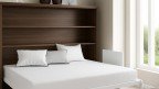Lit escamotable à ouverture horizontale automatique avec étagères intérieures