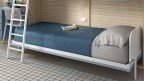 Lit escamotable double avec bureau intégré — Solution compacte pour chambre d’enfant ou studio