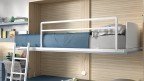 Lit escamotable double avec bureau intégré — Solution compacte pour chambre d’enfant ou studio