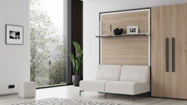 Lit escamotable vertical avec tablette ROYAN