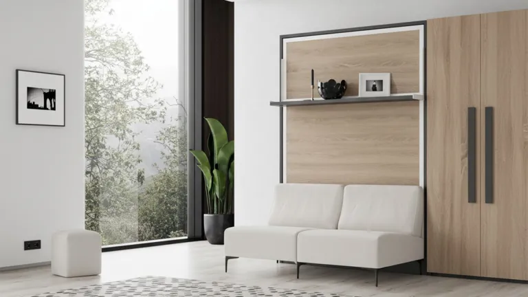 Lit escamotable vertical avec tablette ROYAN