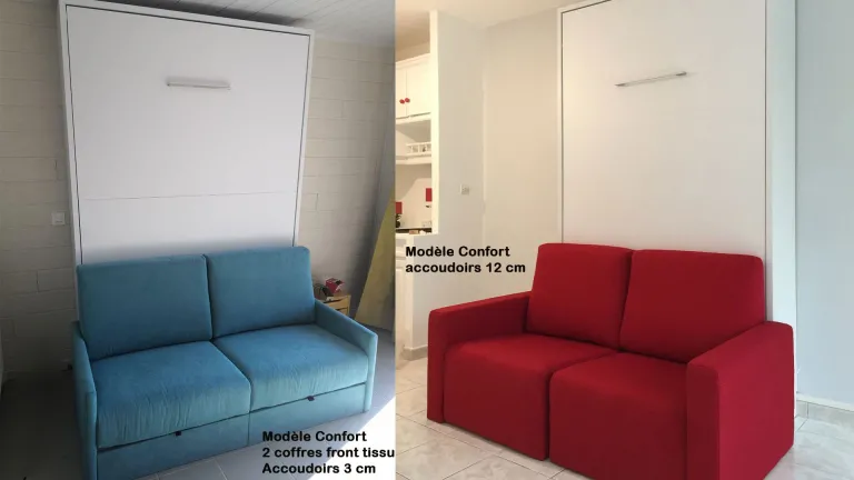 Lit vertical escamotable avec canapé | Boconfort