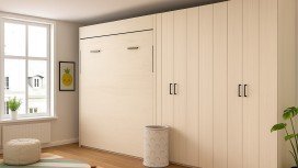 Lit escamotable vertical pour matelas épais