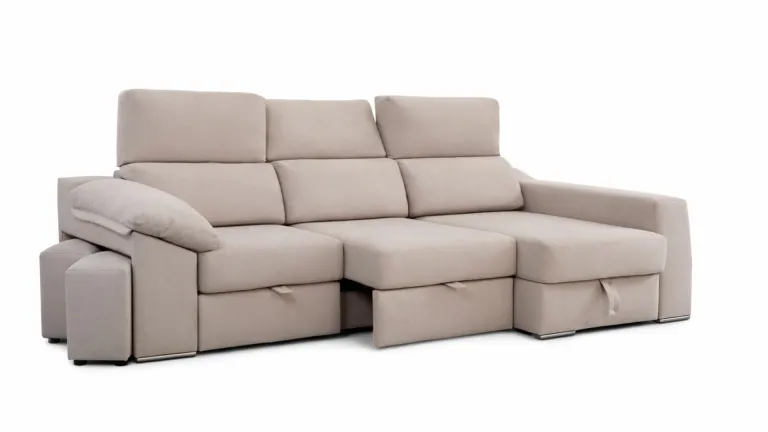 Canapé coulissant avec poufs intégrés – Confort & gain de place