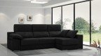 Canapé d'angle coulissant CAP BENAT avec poufs intégrés