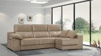 Canapé d'angle coulissant CAP BENAT avec poufs intégrés