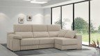 Canapé d'angle coulissant CAP BENAT avec poufs intégrés