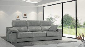 Canapé droit coulissant PHOCÉENNE avec poufs intégrés