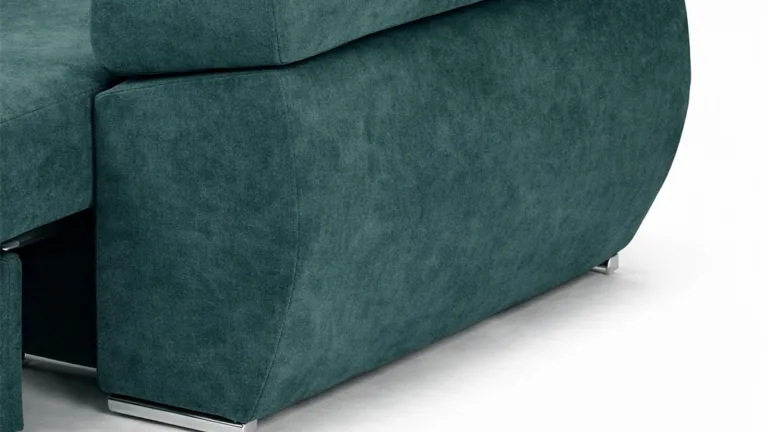 Canapé d'angle avec assises extra coulissantes avec tissu anti taches et déperlant
