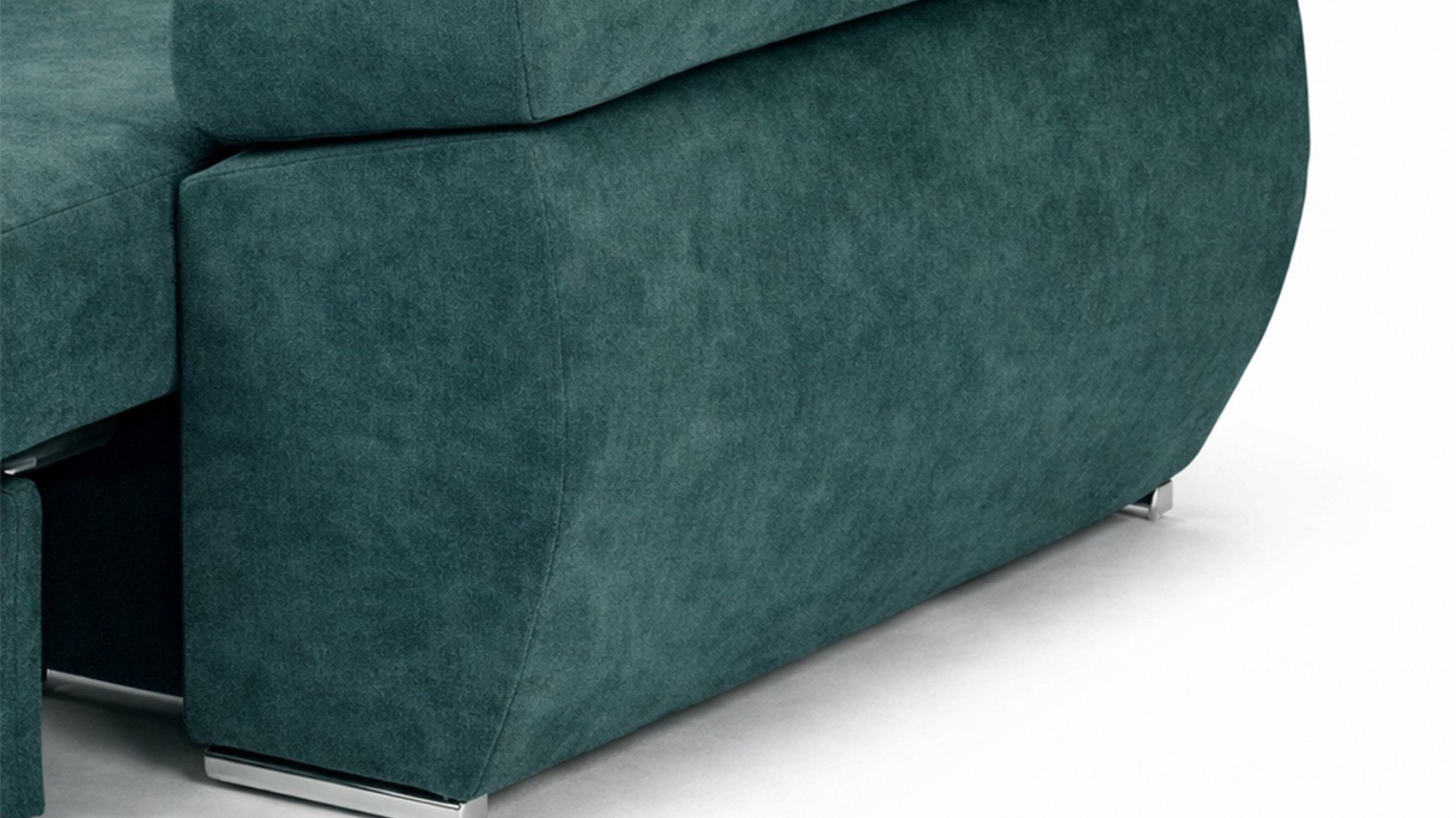 Canapé d'angle avec assises extra coulissantes avec tissu anti taches et déperlant