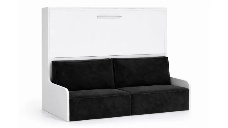 Lit escamotable horizontal autoportant avec des parois en plaques de plâtre spéciales canapé