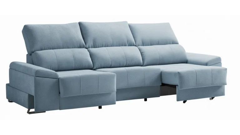 Canapé coulissant 2 ou 3 places design avec poufs intégrés