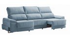 Canapé coulissant 2 ou 3 places design avec poufs intégrés