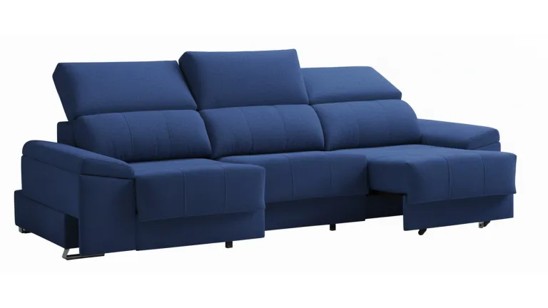Canapé coulissant 2 ou 3 places design avec poufs intégrés