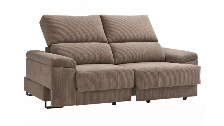 Canapé coulissant 2 ou 3 places design avec poufs intégrés