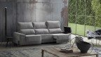 Canapé coulissant 2 ou 3 places design avec poufs intégrés