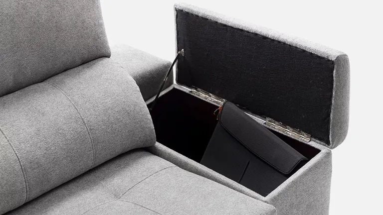 Canapé coulissant 2 ou 3 places design avec poufs intégrés