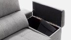 Canapé coulissant 2 ou 3 places design avec poufs intégrés