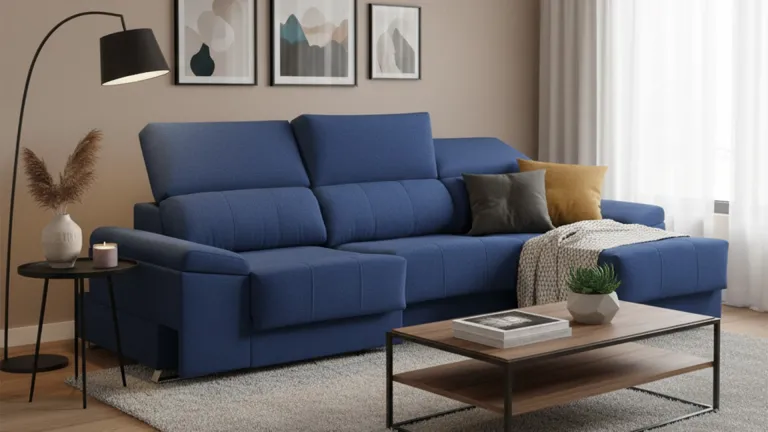Canapé coulissant 2 ou 3 places design avec poufs intégrés
