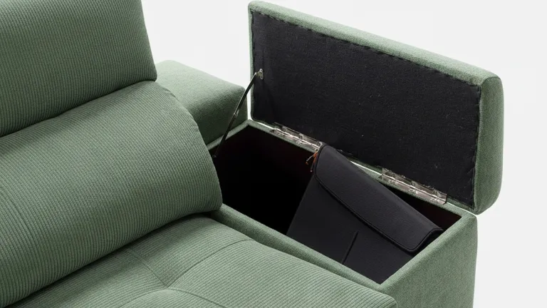 Canapé coulissant 2 ou 3 places design avec poufs intégrés