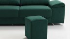 Canapé coulissant 2 ou 3 places design avec poufs intégrés