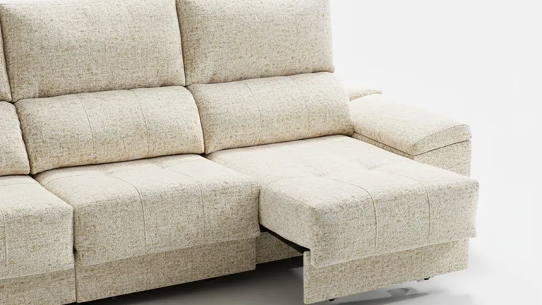 Canapé coulissant 2 ou 3 places design avec poufs intégrés