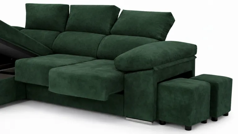 Canapé d'angle coulissant OPÉRA en tissu anti-taches