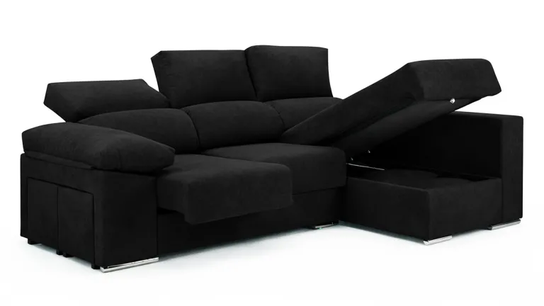 Canapé d'angle coulissant OPÉRA en tissu anti-taches